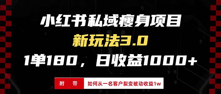 （13348期）小红书瘦身项目3.0模式，新手小白日赚收益1000+（附从一名客户裂变收益…-众创网