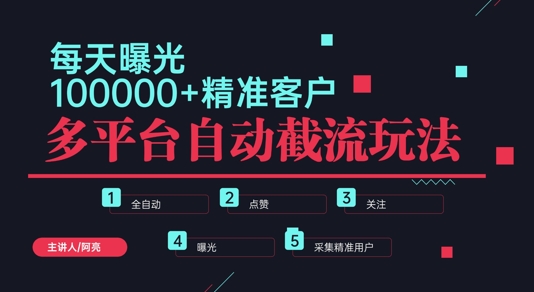 小红书抖音视频号最新截流获客系统，全自动引流精准客户【日曝光10000+】基本上适配所有行业-众创网