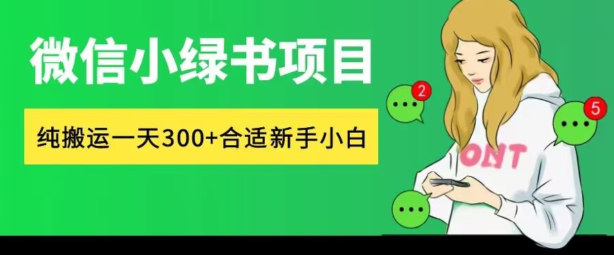 微信小绿书项目，纯搬运，日入300+，每天操作十分钟-众创网