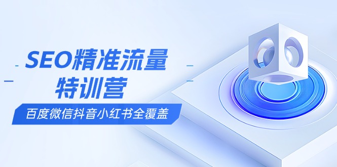 （13851期）SEO精准流量特训营，百度微信抖音小红书全覆盖，带你搞懂搜索优化核心技巧-众创网