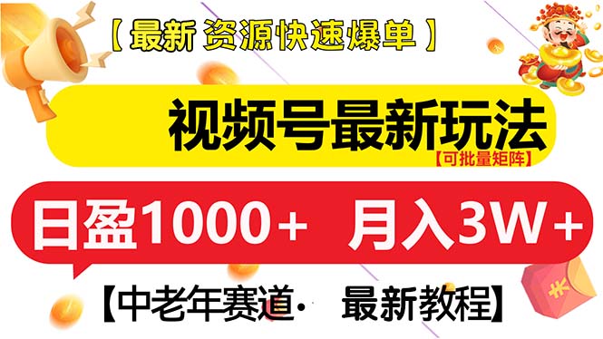 （13530期）视频号最新玩法 中老年赛道 月入3W+-众创网