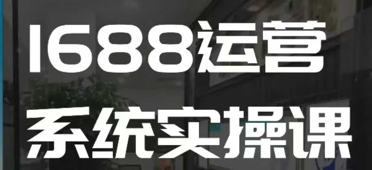 1688高阶运营系统实操课，快速掌握1688店铺运营的核心玩法-众创网