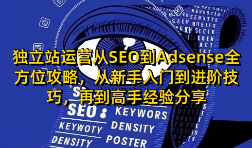 独立站运营从SEO到Adsense全方位攻略，从新手入门到进阶技巧，再到高手经验分享-众创网