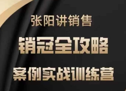 张阳讲销售实战训练营，​案例实战训练，销冠全攻略-众创网